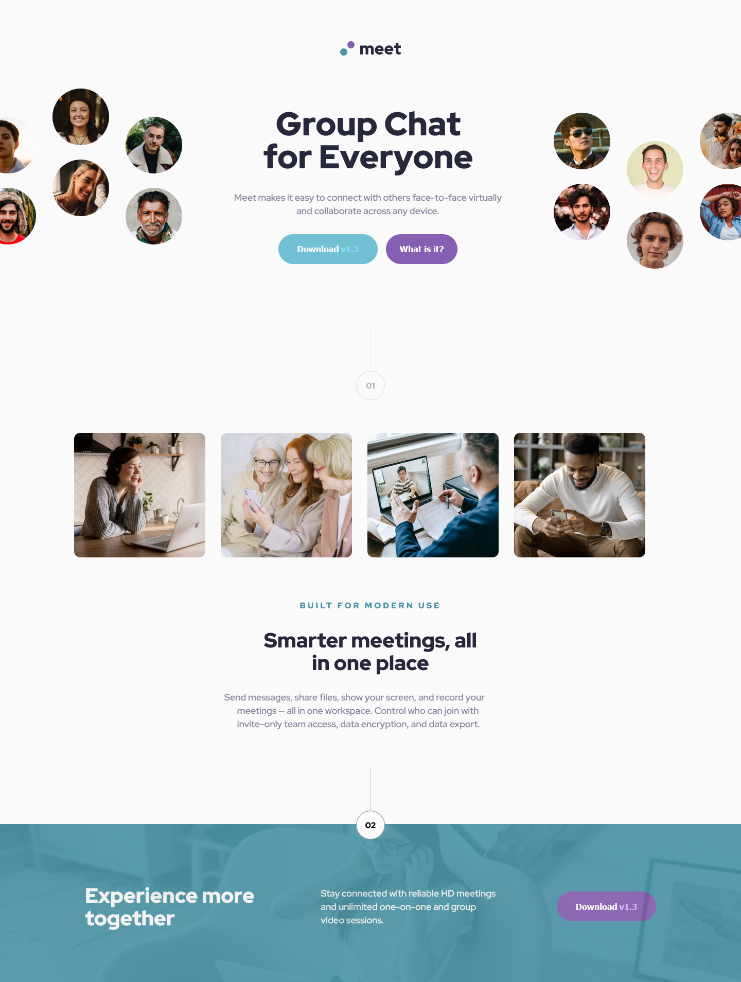 meet landing page